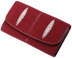 W103 Trifold wallet with button flap snap closure 2